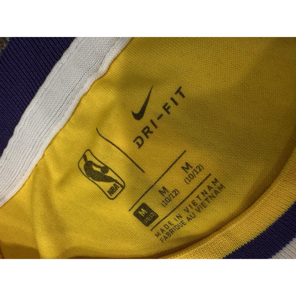 Nike Kyle Kuzma #0 Los Angeles Lakers Gold‎ Nike Lore Series NBA Jersey Youth M
